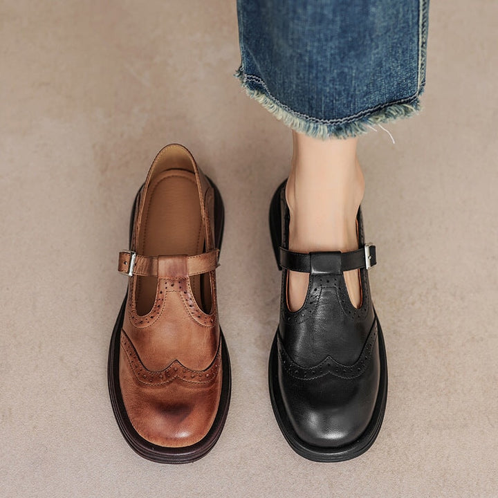 Divifa Nina Elegant Vegan Leather Mary Jane Sandal