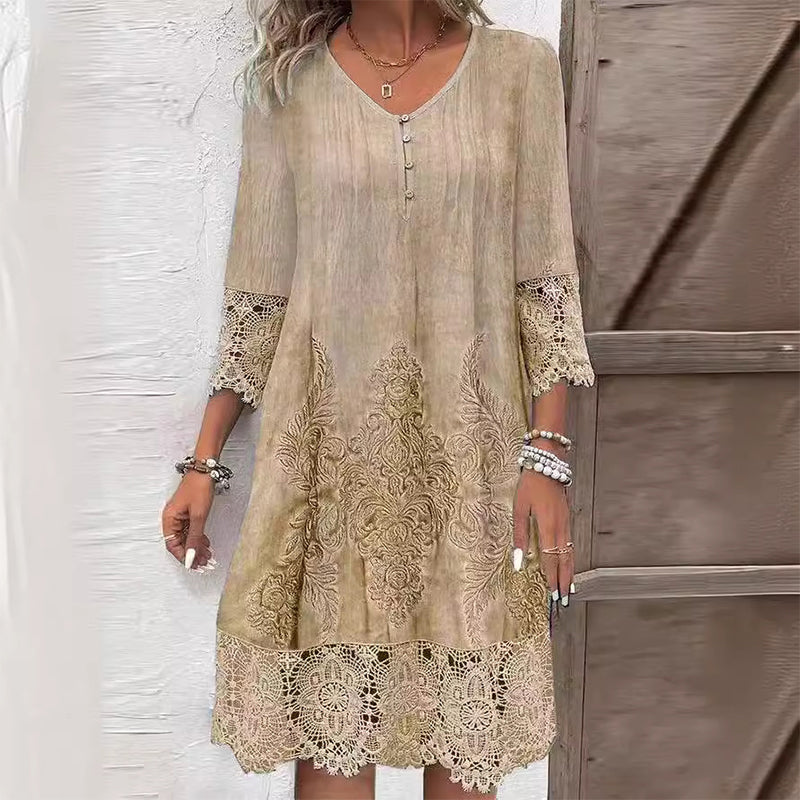 Divifa Jenna Floral Midi Dress