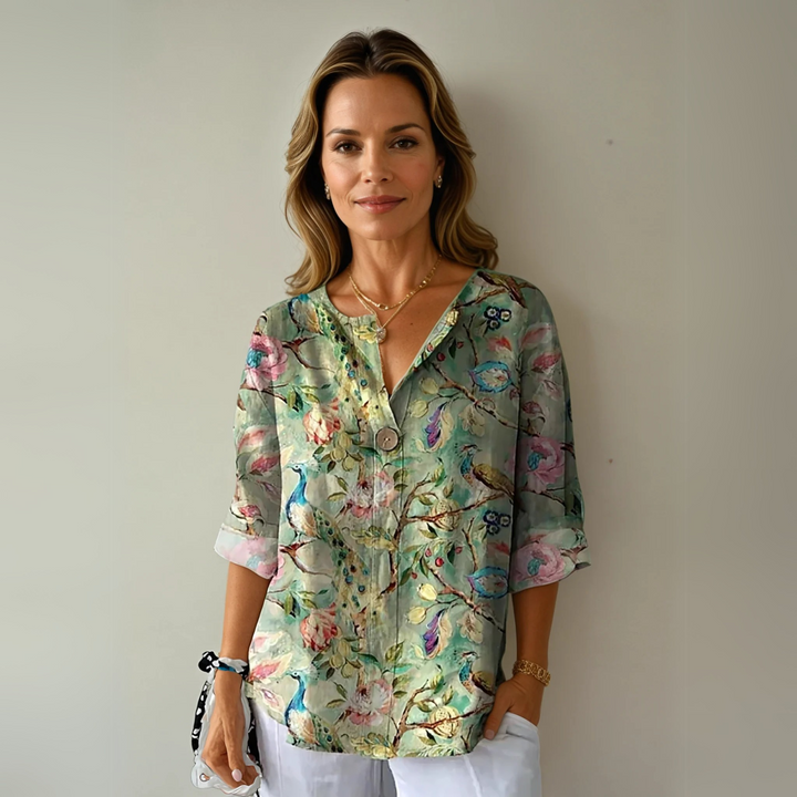 Divifa Arlene Chic Floral Print Blouse